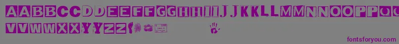 Шрифт Revista – фиолетовые шрифты на сером фоне