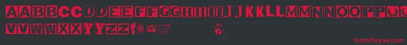 Revista Font – Red Fonts on Black Background