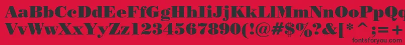 Pstrbod Font – Black Fonts on Red Background