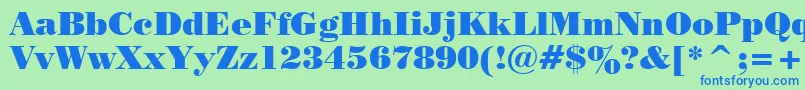 Pstrbod Font – Blue Fonts on Green Background