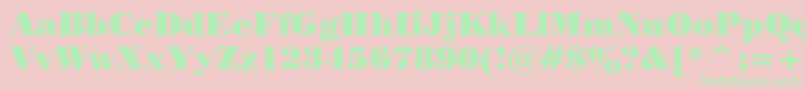 フォントPstrbod – ピンクの背景に緑の文字