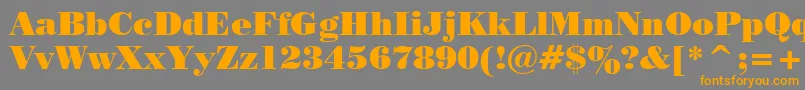 Pstrbod Font – Orange Fonts on Gray Background