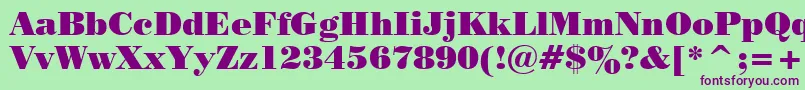 Pstrbod Font – Purple Fonts on Green Background