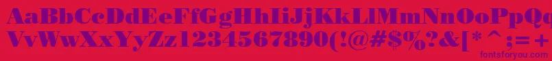 Pstrbod Font – Purple Fonts on Red Background