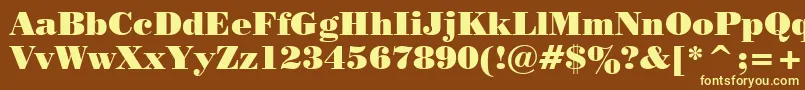 Pstrbod Font – Yellow Fonts on Brown Background