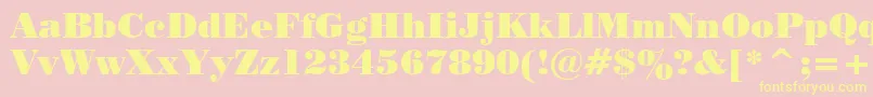 Pstrbod Font – Yellow Fonts on Pink Background