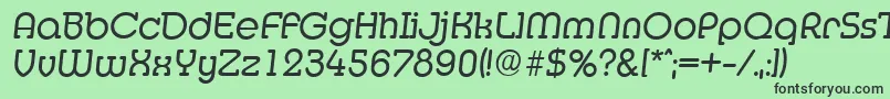 fuente MexicoserialItalic – Fuentes Negras Sobre Fondo Verde