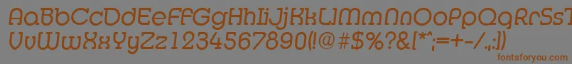 Шрифт MexicoserialItalic – коричневые шрифты на сером фоне