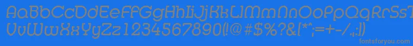 MexicoserialItalic Font – Gray Fonts on Blue Background
