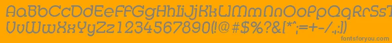 MexicoserialItalic Font – Gray Fonts on Orange Background