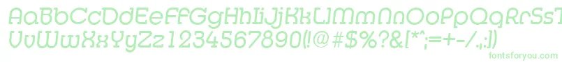 MexicoserialItalic Font – Green Fonts on White Background