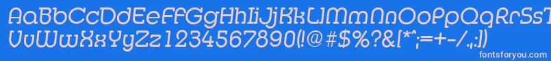 Шрифт MexicoserialItalic – розовые шрифты на синем фоне