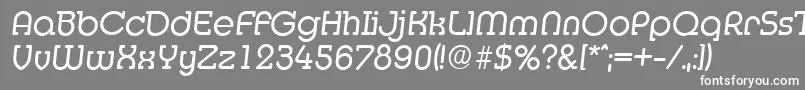 フォントMexicoserialItalic – 灰色の背景に白い文字