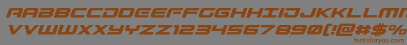 Gunshipital Font – Brown Fonts on Gray Background