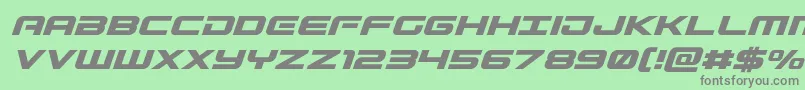 Gunshipital Font – Gray Fonts on Green Background