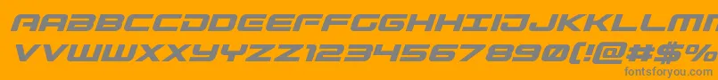 Gunshipital Font – Gray Fonts on Orange Background