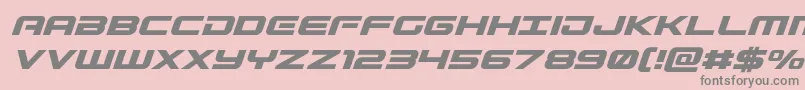 Gunshipital-fontti – harmaat kirjasimet vaaleanpunaisella taustalla
