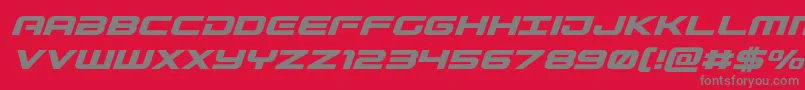 Gunshipital Font – Gray Fonts on Red Background