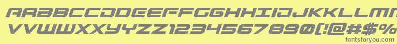 More about Gunshipital Font Gunshipital Font – Gray Fonts on Yellow Background