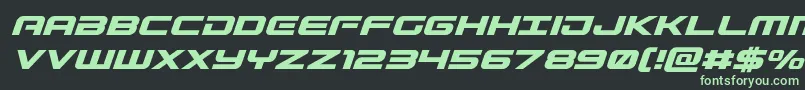 Gunshipital Font – Green Fonts on Black Background