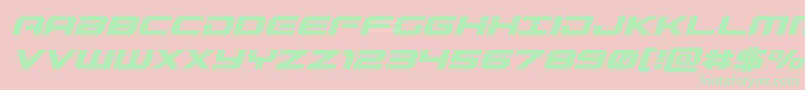 Gunshipital Font – Green Fonts on Pink Background