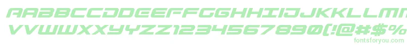 Gunshipital Font – Green Fonts on White Background