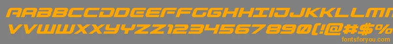 Gunshipital Font – Orange Fonts on Gray Background