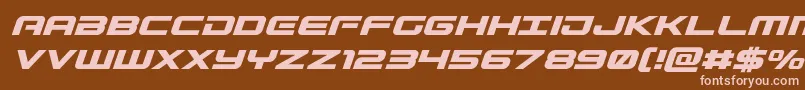 Gunshipital Font – Pink Fonts on Brown Background