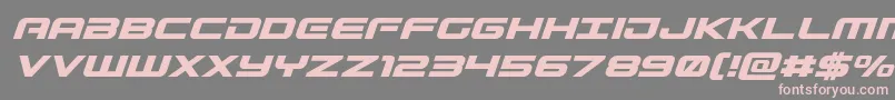 fuente Gunshipital – Fuentes Rosadas Sobre Fondo Gris