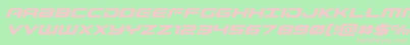 Gunshipital Font – Pink Fonts on Green Background