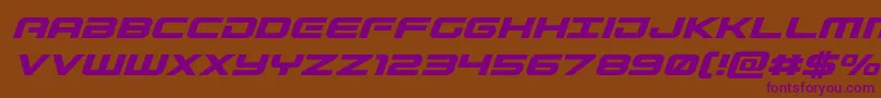 Gunshipital Font – Purple Fonts on Brown Background