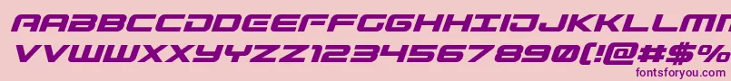 Gunshipital Font – Purple Fonts on Pink Background