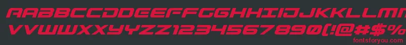 Gunshipital Font – Red Fonts on Black Background