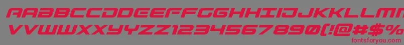 Gunshipital Font – Red Fonts on Gray Background