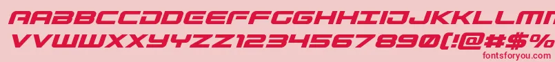 Gunshipital Font – Red Fonts on Pink Background