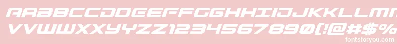 Gunshipital Font – White Fonts on Pink Background
