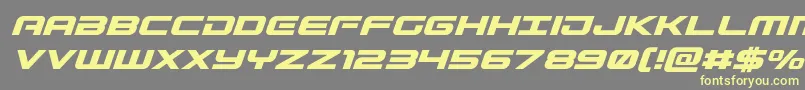 Gunshipital Font – Yellow Fonts on Gray Background