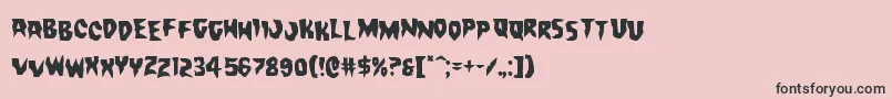 Countsuckulastag Font – Black Fonts on Pink Background