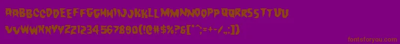 Countsuckulastag-Schriftart – Braune Schriften auf violettem Hintergrund