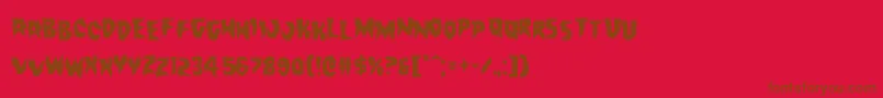 En savoir plus sur la police Countsuckulastag Police Countsuckulastag – polices brunes sur fond rouge