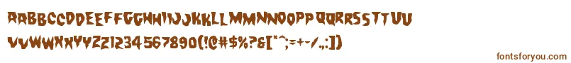 Шрифт Countsuckulastag – коричневые шрифты на белом фоне