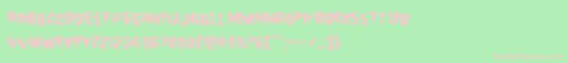 Czcionka Countsuckulastag – różowe czcionki na zielonym tle