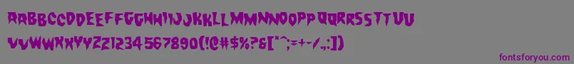 Шрифт Countsuckulastag – фиолетовые шрифты на сером фоне
