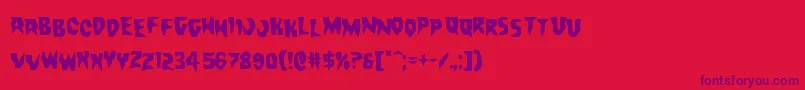 Countsuckulastag Font – Purple Fonts on Red Background