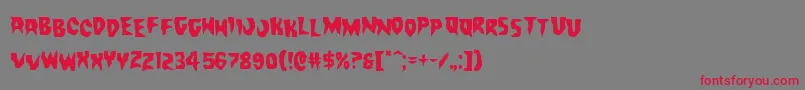 Countsuckulastag Font – Red Fonts on Gray Background