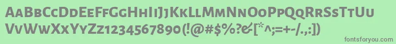 AlegreyasansscExtrabold Font – Gray Fonts on Green Background