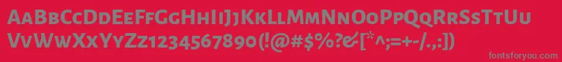 AlegreyasansscExtrabold Font – Gray Fonts on Red Background
