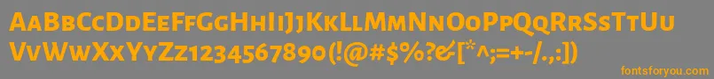AlegreyasansscExtrabold Font – Orange Fonts on Gray Background