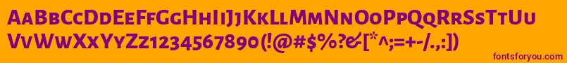 AlegreyasansscExtrabold Font – Purple Fonts on Orange Background