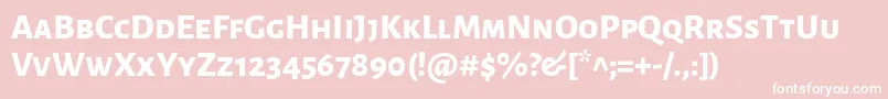 AlegreyasansscExtrabold Font – White Fonts on Pink Background